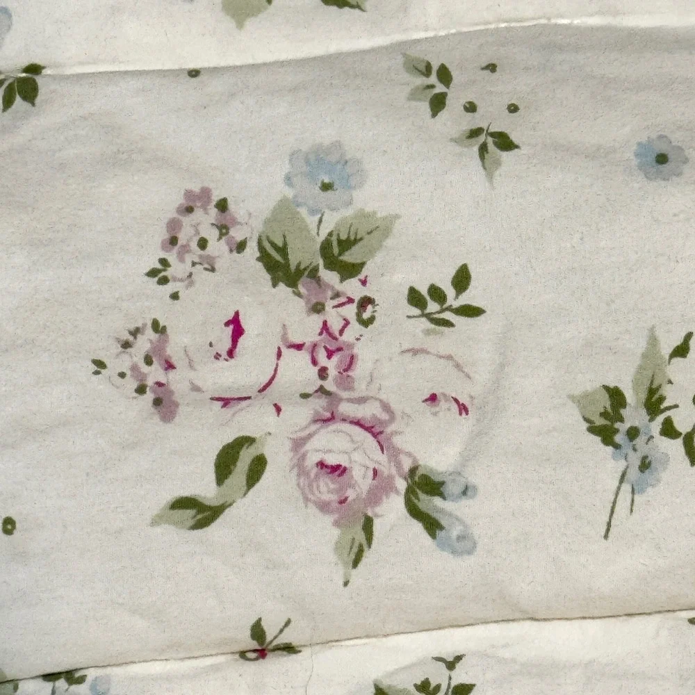 Simply Shabby Chic Pastel Patchwork Floral Reversible Cotton Quilt Full Queen